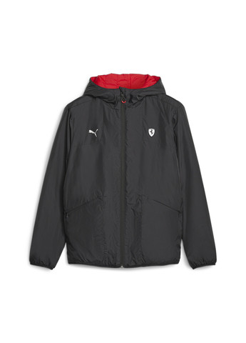 Чорна демісезонна куртка scuderia ferrari style reversable padded jacket Puma