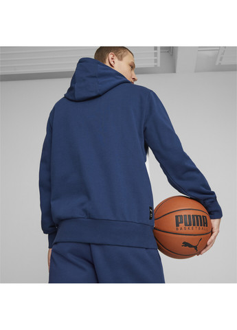 Худи Blueprint Formstrip Men’s Basketball Hoodie Puma - крой однотонный синий спортивный хлопок, полиэстер, эластан - (269339824)