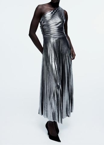 Срібна святковий сукня H&M однотонна