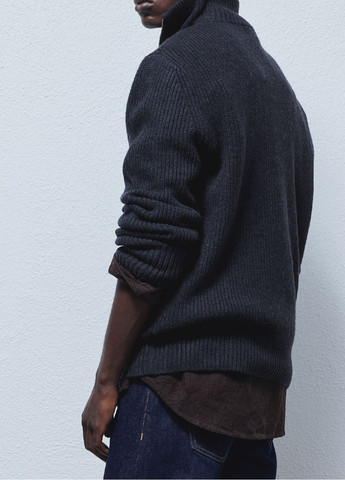 Темно-синий демисезонный свитер H&M