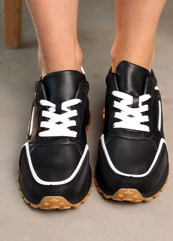 Черные демисезонные кроссовки женские на осень AESD
