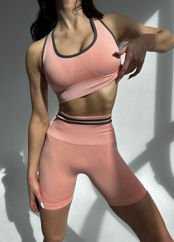 Розовый демисезонный женский комплект для фитнеса Viki Voice Grace 2.0