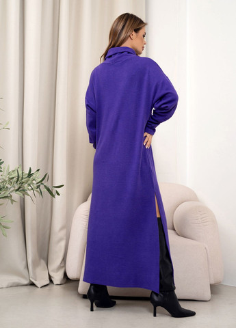 Темно-фіолетова повсякденний сукні ISSA PLUS однотонна