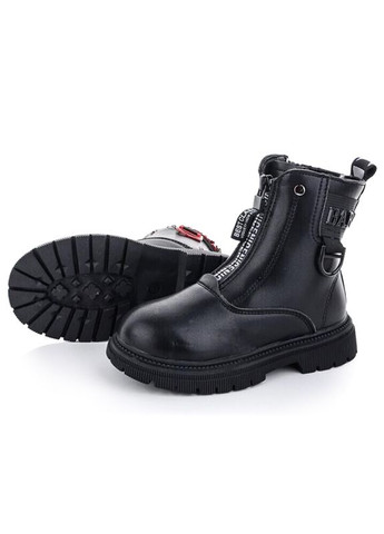 Черные кэжуал зимние ботинки для девочки (зима) No Brand