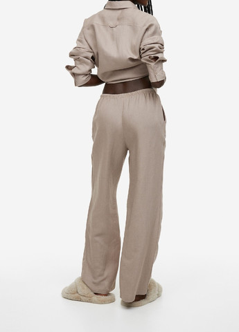 Серо-бежевые кэжуал демисезонные брюки H&M