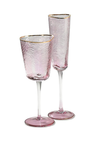 Бокал для вина Ice Evans 300 мл с золотым кантом дизайнерский фужер REMY-DECOR (269462367)