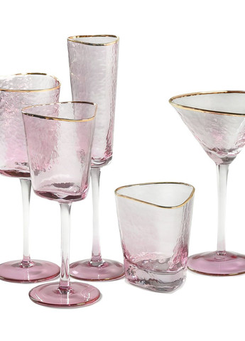 Бокал для вина Ice Evans 300 мл с золотым кантом дизайнерский фужер REMY-DECOR (269462367)