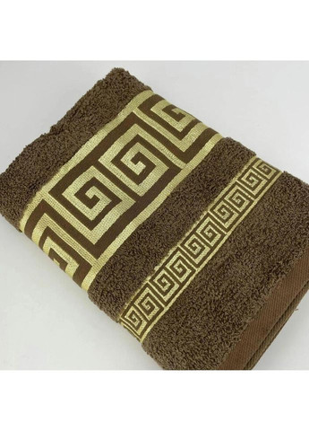 Febo полотенце для лица махровое vip cotton grek турция 6387 коричневое 50х90 см комбинированный производство - Украина