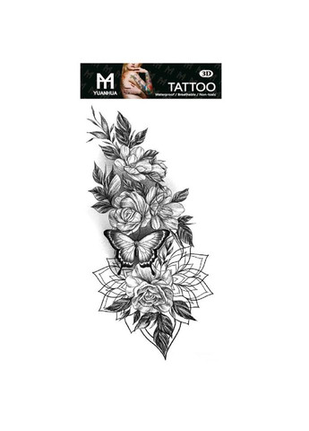 Тимчасовий тату водостійкий 3D великий Метелик FF-088 17.5х8.5 см No Brand (269368774)