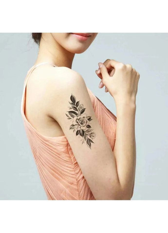 Тимчасове тату водостійке 3D велике Роза на гілці FF-096 17.5х8.5 см No Brand (269368815)