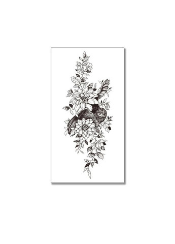 Тимчасове тату водостійке 3D велике Сова XQB-354 19,5х8 см No Brand (269368882)