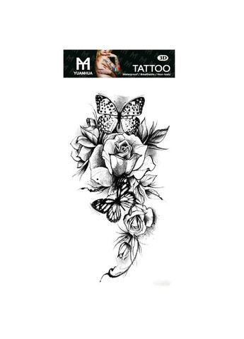 Временное тату водостойкое 3D большое Бабочки FF-101 17.5х8.5 см No Brand (269368741)
