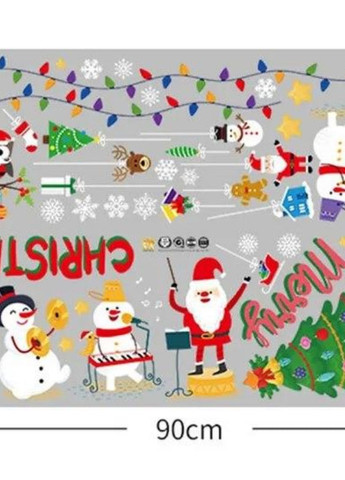 Наклейки новогодние многоразовые украшения Stickers на Новый год, Рождество Дизайн №3 Код 10-3072 Bobby (269617441)