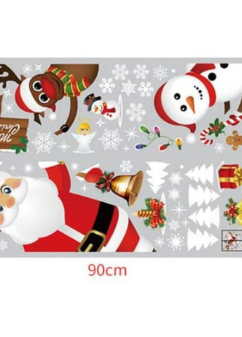 Наклейки новорічні багаторазові Stickers прикраси на Новий рік, Різдво Дизайн №1 Код 10-3062 Bobby (269617446)
