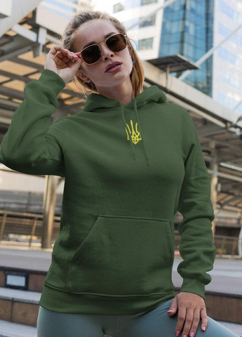 Толстовка тепла з гербом жіноча хакі XS Mishe 220000002 (269459543)