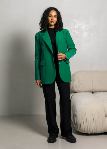 Зеленый женский пиджак ST-Seventeen однотонный - демисезонный