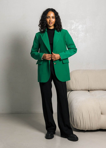 Зеленый женский пиджак ST-Seventeen однотонный - демисезонный