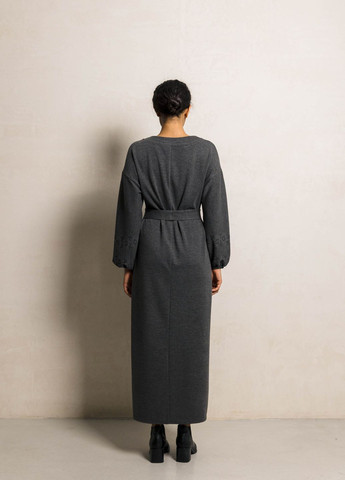 Серое платье ST-Seventeen однотонное