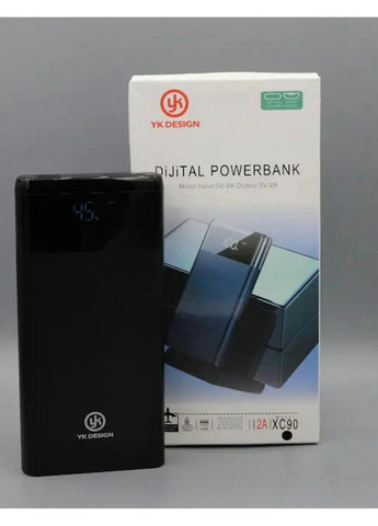 Повербанк Power bank YK Design XC90 9384 20000 mAh чорний No Brand (269455794)