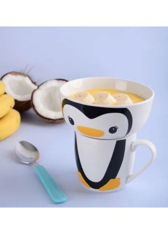 Дитячий набір посуду Happy Penguin YF6013 2 предмети Limited Edition (269699664)