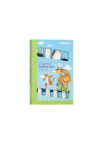 Набір дитячих столових приладів Animals AR-0704-AS 4 предмети Ardesto (269699632)