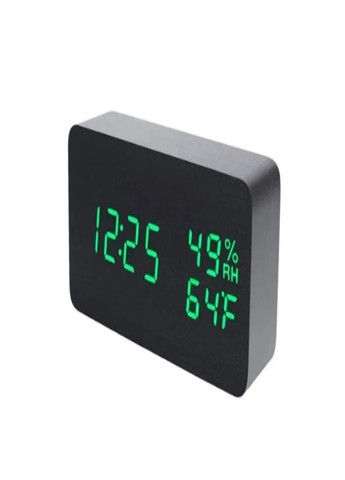 Электронные LED часы с зеленой подсветкой с гигрометром и термометром -862S VST (269696694)