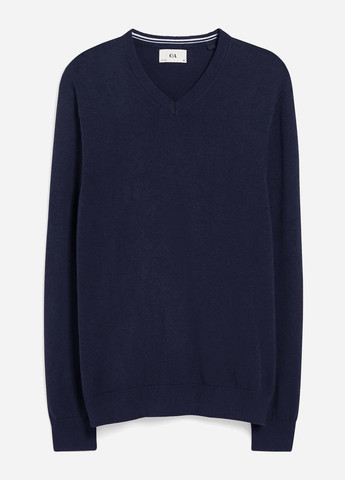 Темно-синій демісезонний пуловер з бавовни C&A