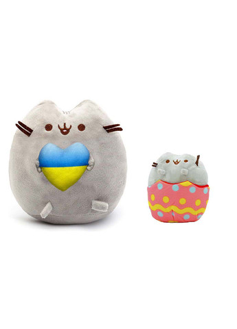 Набор мягких игрушек Pusheen cat с сердцем 21х25 см и Кот в яйце 15х12 см S&T (269698269)
