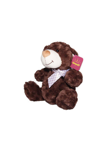 М'яка дитяча іграшка ведмідь із бантом 33 см Grand (269698257)
