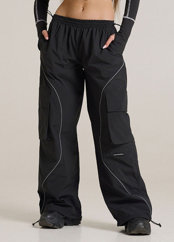 Спортивные брюки с рефлективом Delta черные Пушка Огонь (264641178)