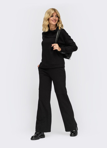 спортивный костюм с худи и брюками черный Dressa (269803345)