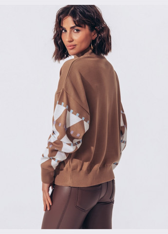 Бежевий светр дрібної в'язки бежевого кольору Dressa