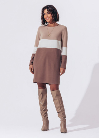 Пудрова коротка сукня в смужку пудрова Dressa