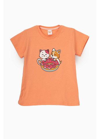 Персиковая всесезон пижама для девочки Elmos