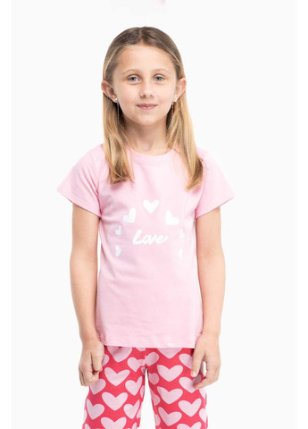 Розовая всесезон пижама для девочки Elmos