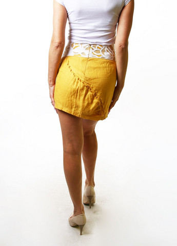 Желтая однотонная юбка Mtp
