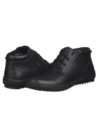Черные зимние мужские кожаные ботинки bm Clubshoes