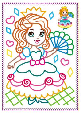 Велика розмальовка. Дівчатам. Малюємо пензликами Пегас (269805819)