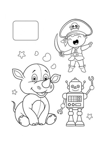 Розмальовка іграшки Дракончик. Наліпка-зразок Пегас (269805811)