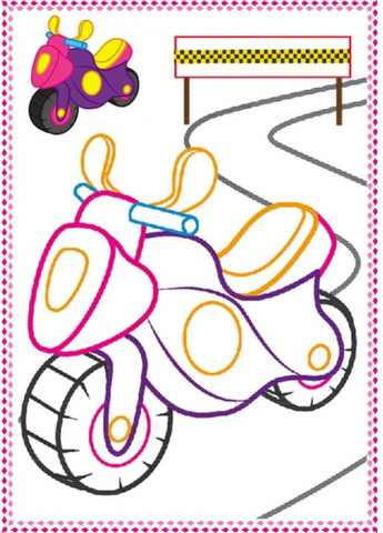 Большая раскраска. Машинки. Рисуем кисточками Пегас (269805799)
