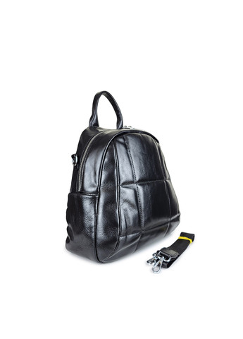 Стильный женский рюкзак черный средний кожаный,,6607 чорн Fashion (269994413)