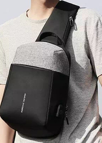 Рюкзак с одной лямкой (кросс боди) MR7000 с USB объем 6л. Серый (MR7000-11-2497UA) Mark Ryden (270013874)