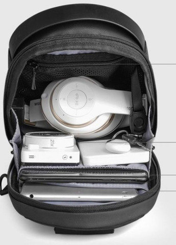 Рюкзак с одной лямкой Карбон (кросс боди) MR7507 с USB объем 6л. Черный (MR7507-00-2503UA) Mark Ryden (270013856)