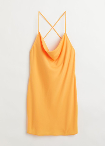 Оранжевое повседневный платье б/р H&M однотонное
