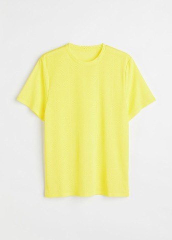 Желтая футболка спортивная H&M SPORT