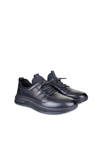Черные повседневные мужские спортивные туфли резиновых шнурках демисезон,, h110821n черный,39 Berisstini на шнурках
