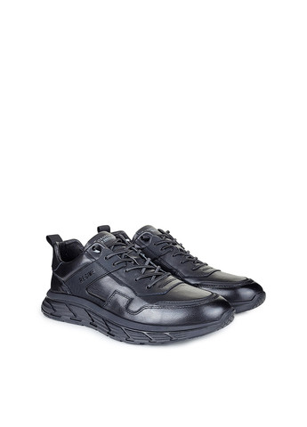 Черные повседневные туфли мужские спортивные на резиновых шнурках демисезон,, h5850n-y01,39 Cosottinni на шнурках