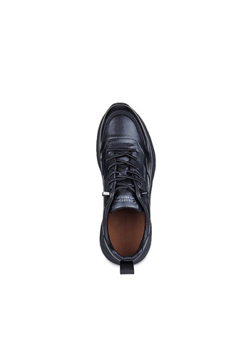 Черные повседневные туфли мужские спортивные на резиновых шнурках демисезон,, h5850n-y01,39 Cosottinni на шнурках