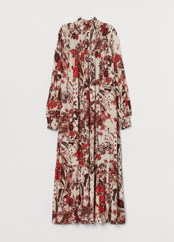 Комбинированное повседневный платье оверсайз H&M с цветочным принтом
