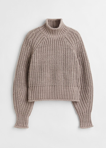 Кофейный зимний свитер H&M